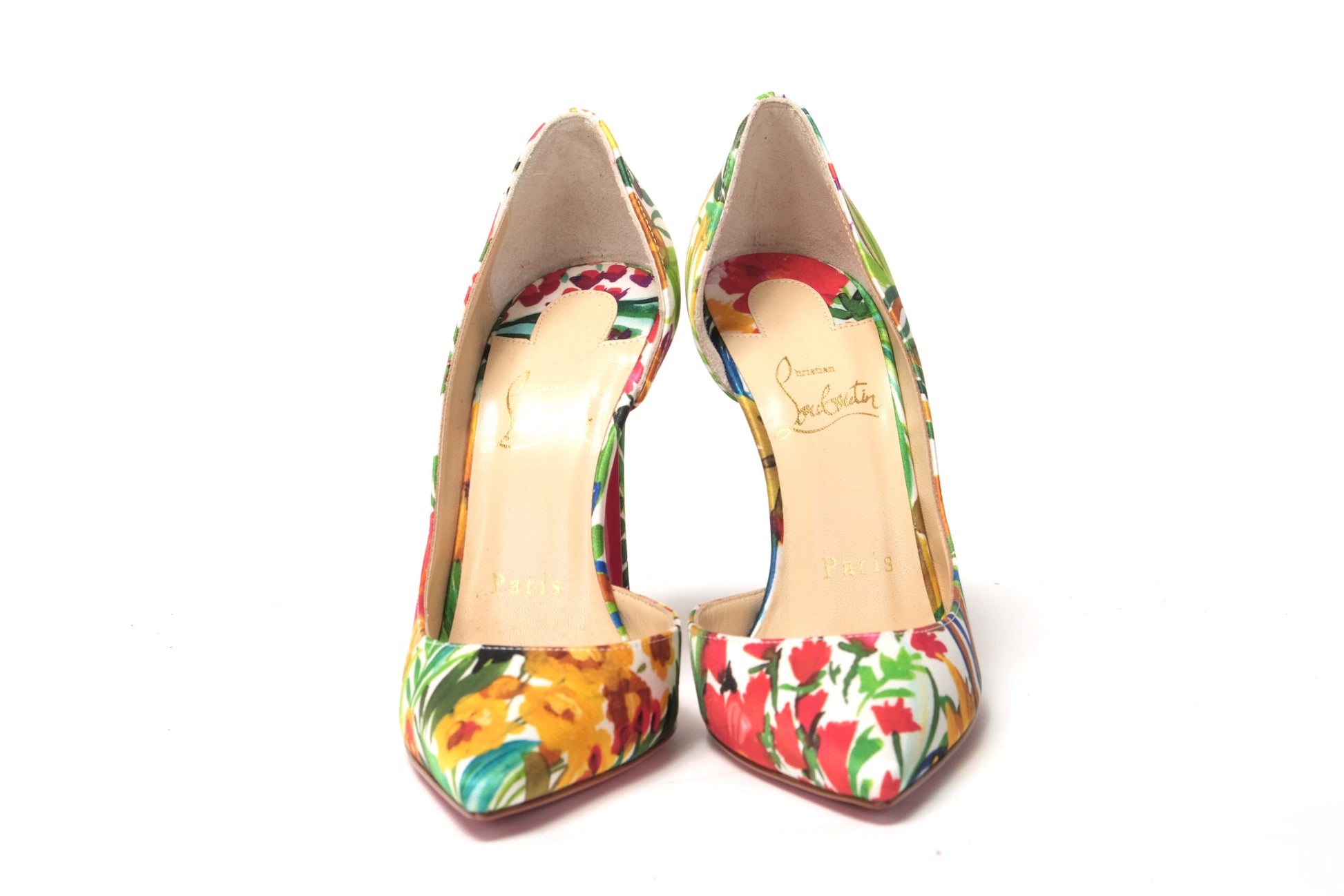 Multicolor Flower Printed High Heels Pumps Shoes