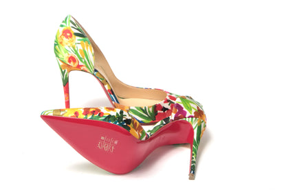 Multicolor Flower Printed High Heels Pumps Shoes