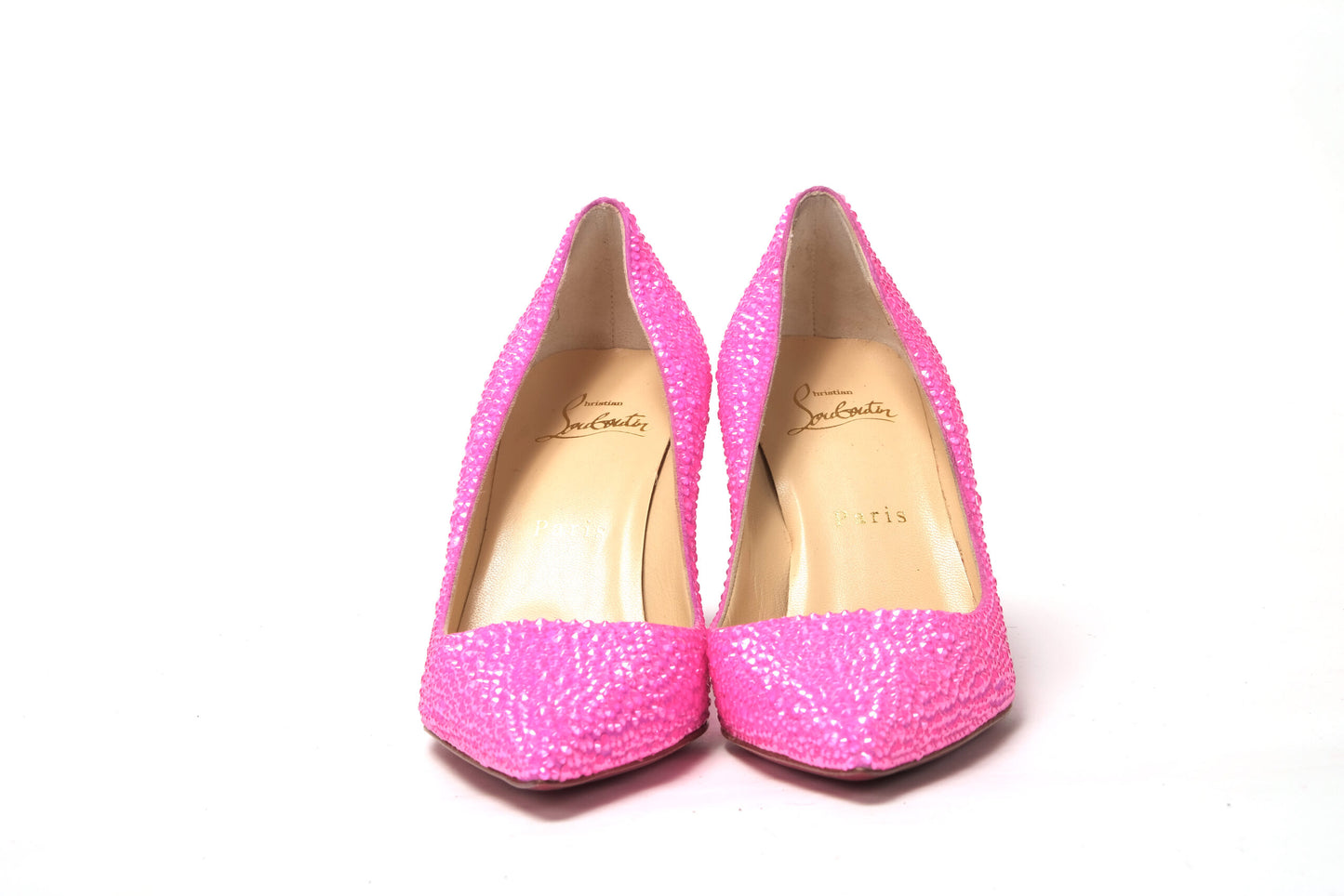 Hot Pink Embellished High Heels Pumps