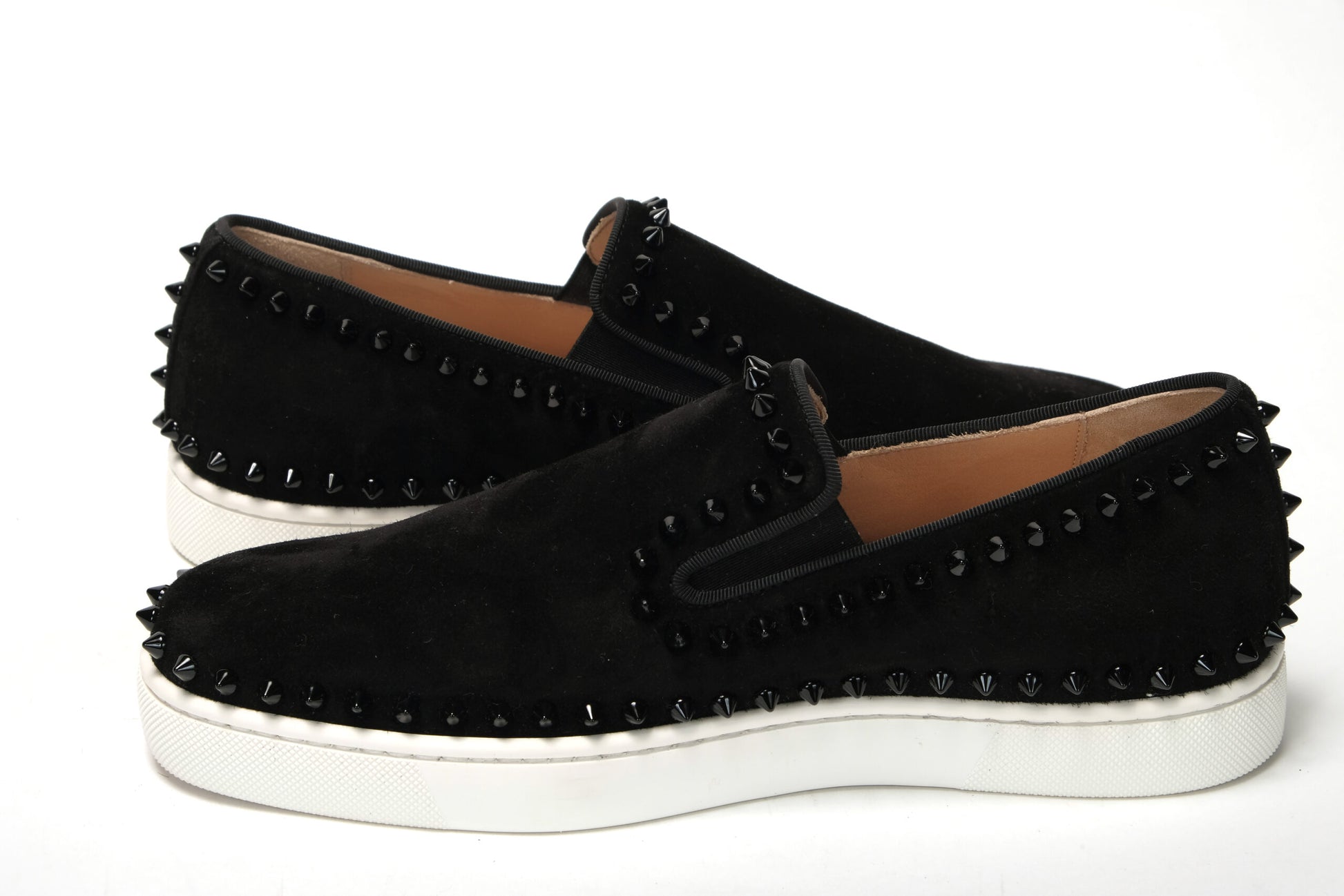 Black Pik Boat Flat Veau Shoes