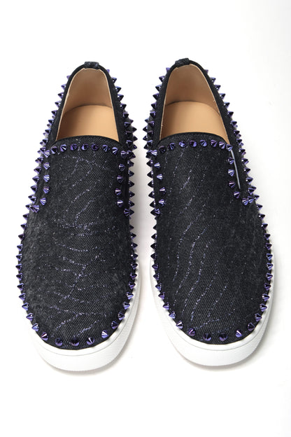 Navy/Electro Met Pik Boat Flat Shoes