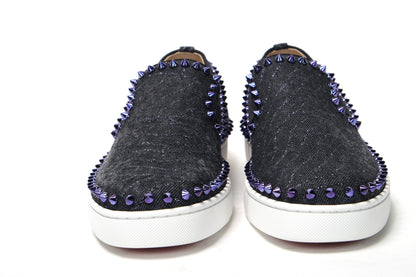 Navy/Electro Met Pik Boat Flat Shoes