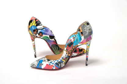 Multicolor Hot Chick Patent Sapeaur High Heels