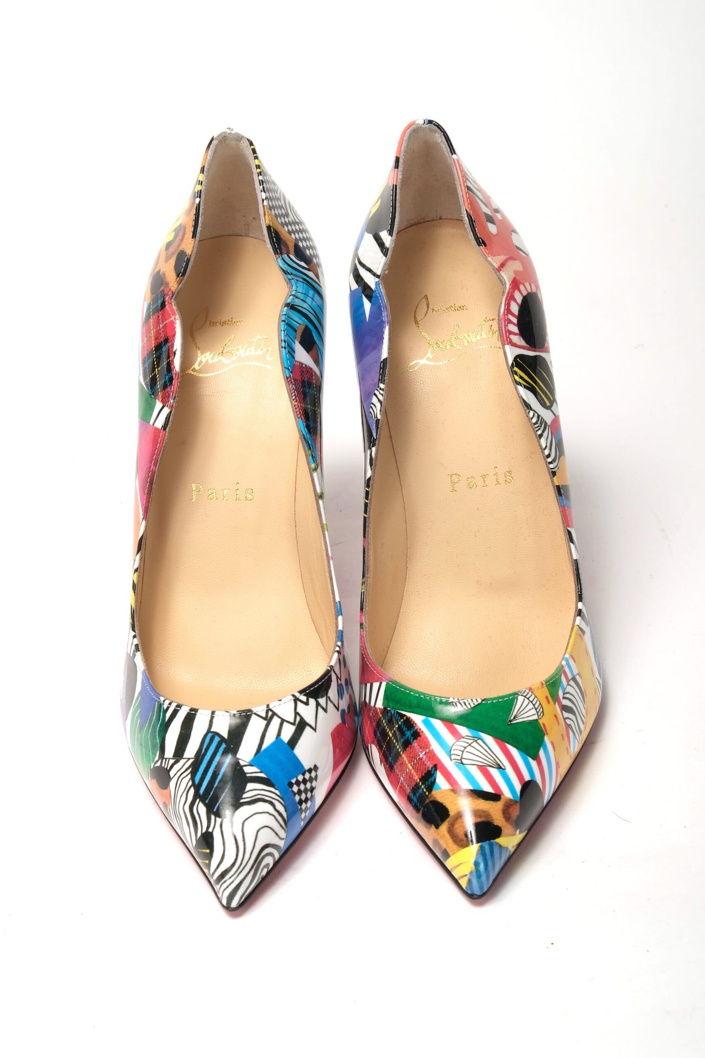 Multicolor Hot Chick Patent Sapeaur High Heels