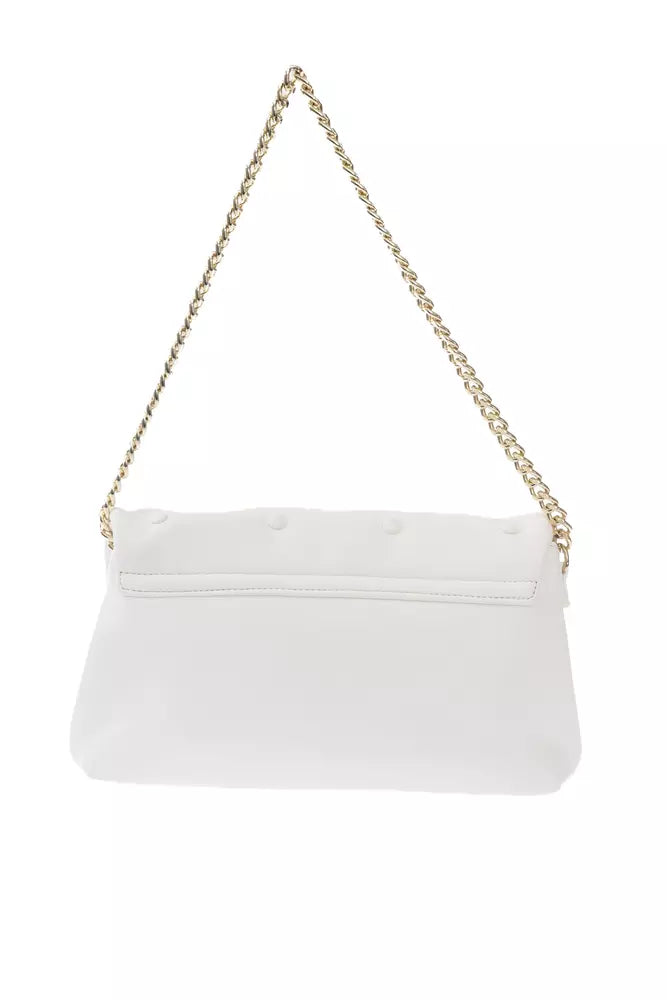 White Polyethylene Women Crossbody Bag