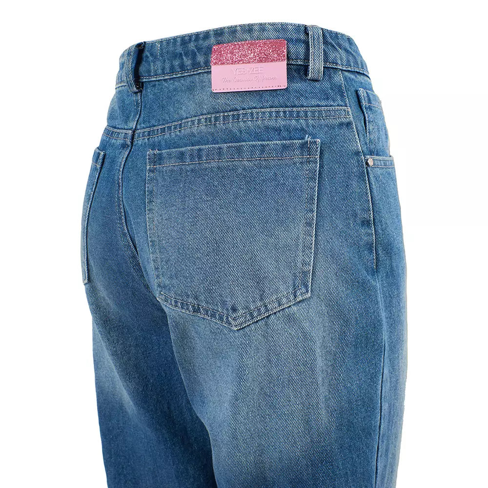 Chic High-Waisted Blue Jeans for Women