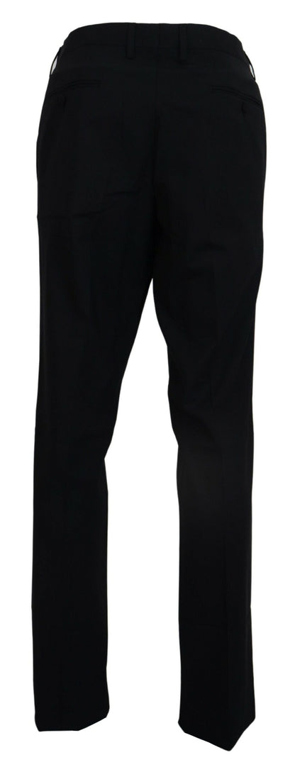 Elegant Slim Fit Wool Blend Trousers