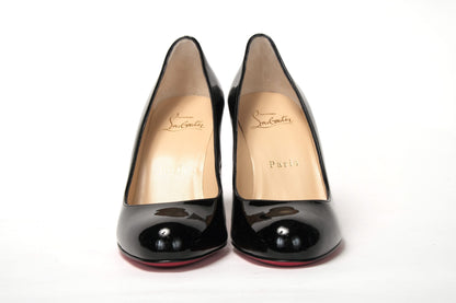 Simple Pump 85 Patent Black Heel