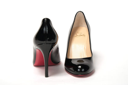 Simple Pump 85 Patent Black Heel