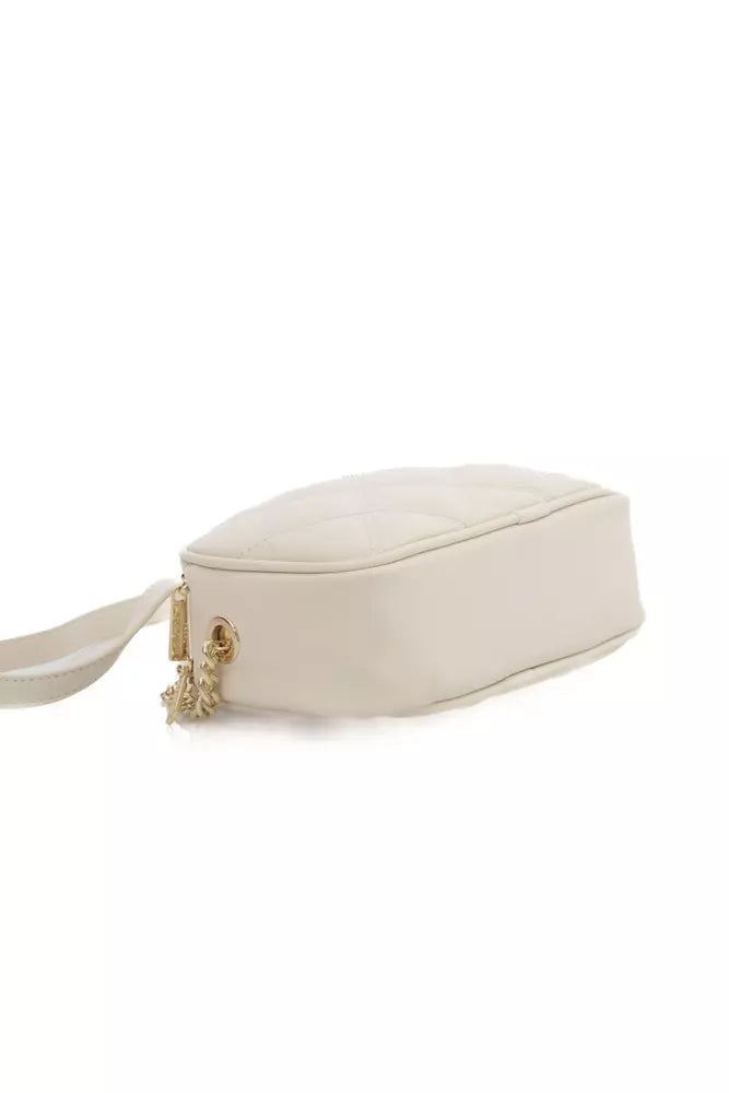 Beige Polyethylene Women Shoulder Bag