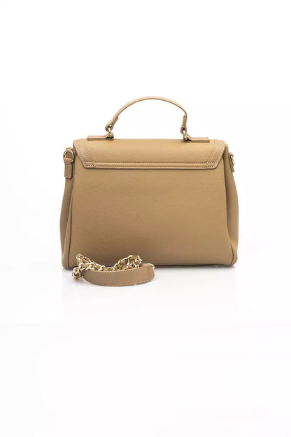 Beige Polyethylene Women Handbag