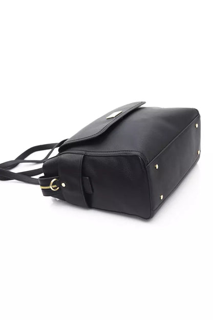 Black Polyethylene Women Handbag