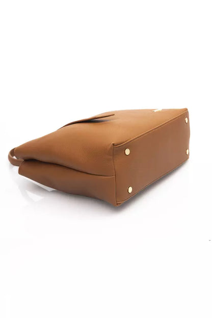 Brown Polyethylene Women Handbag