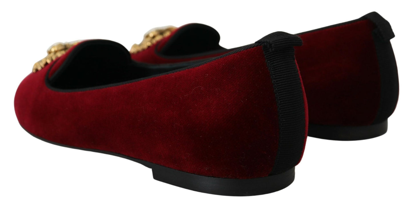 Bordeaux Velvet Devotion Loafers