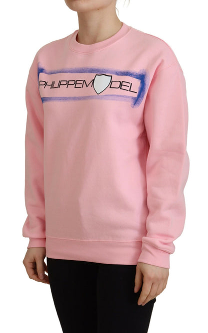 Elegant Pink Long Sleeve Pullover Sweater