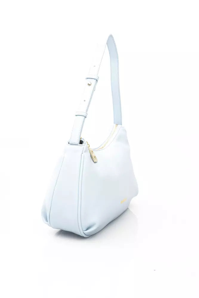 Light Blue Polyethylene Women Shoulder Bag