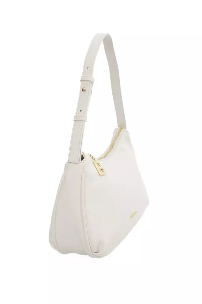 White Polyethylene Women Shoulder Bag