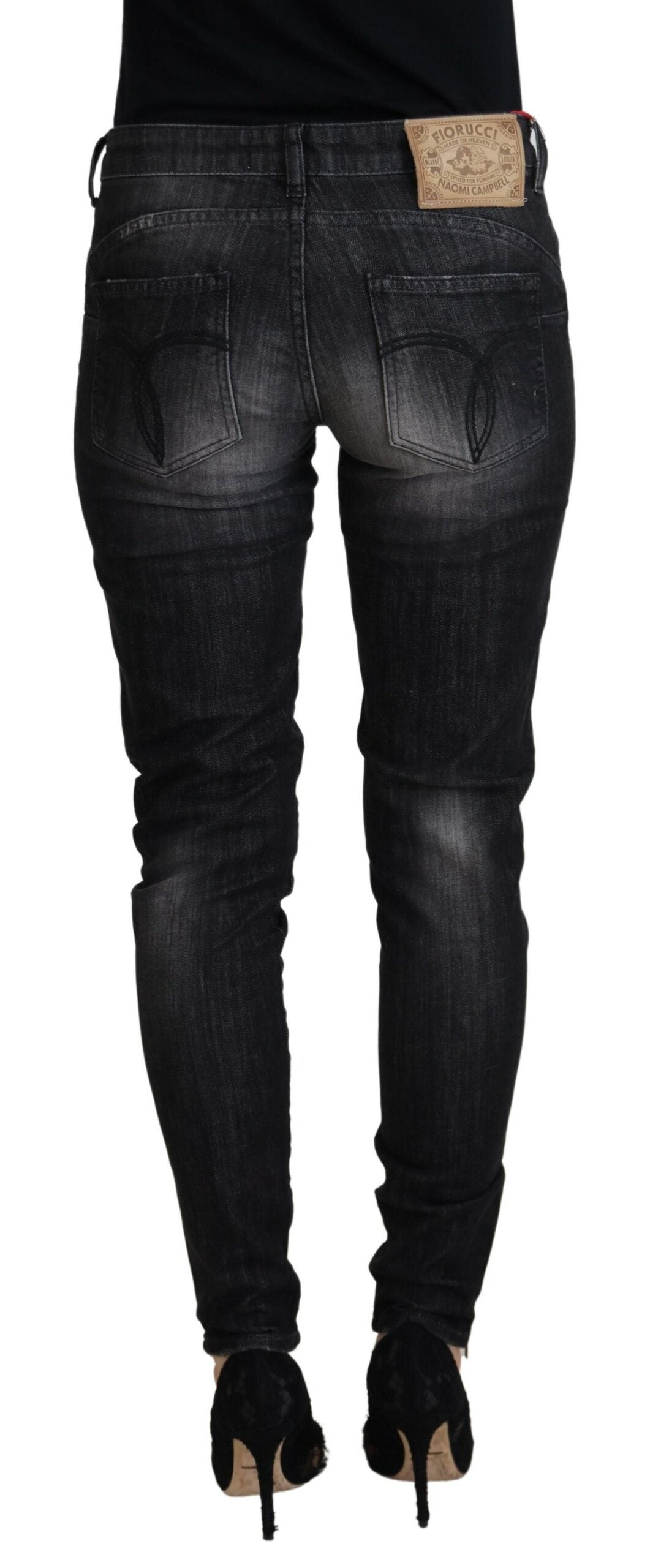 Chic Black Low Waist Skinny Jeans