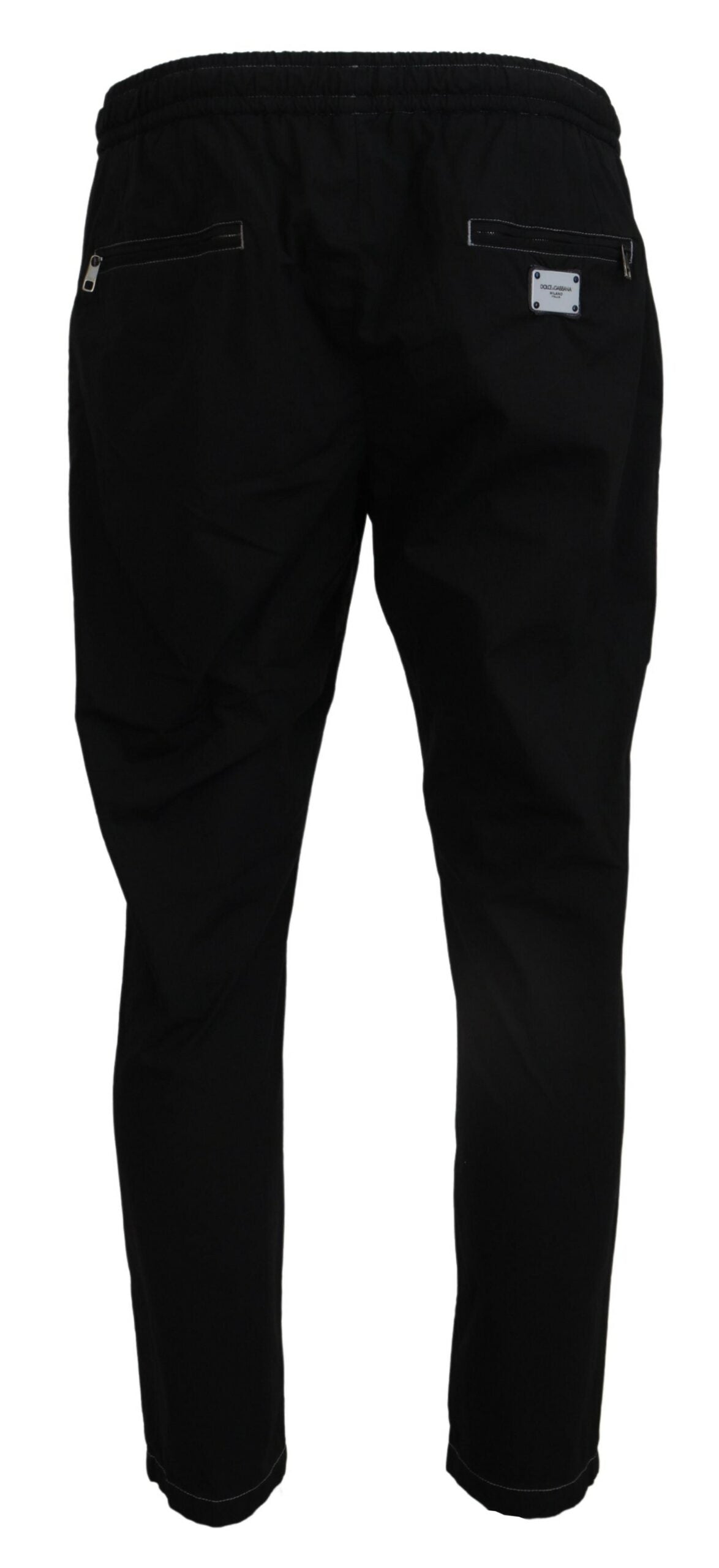 Elegant Tapered Black Trousers for Men