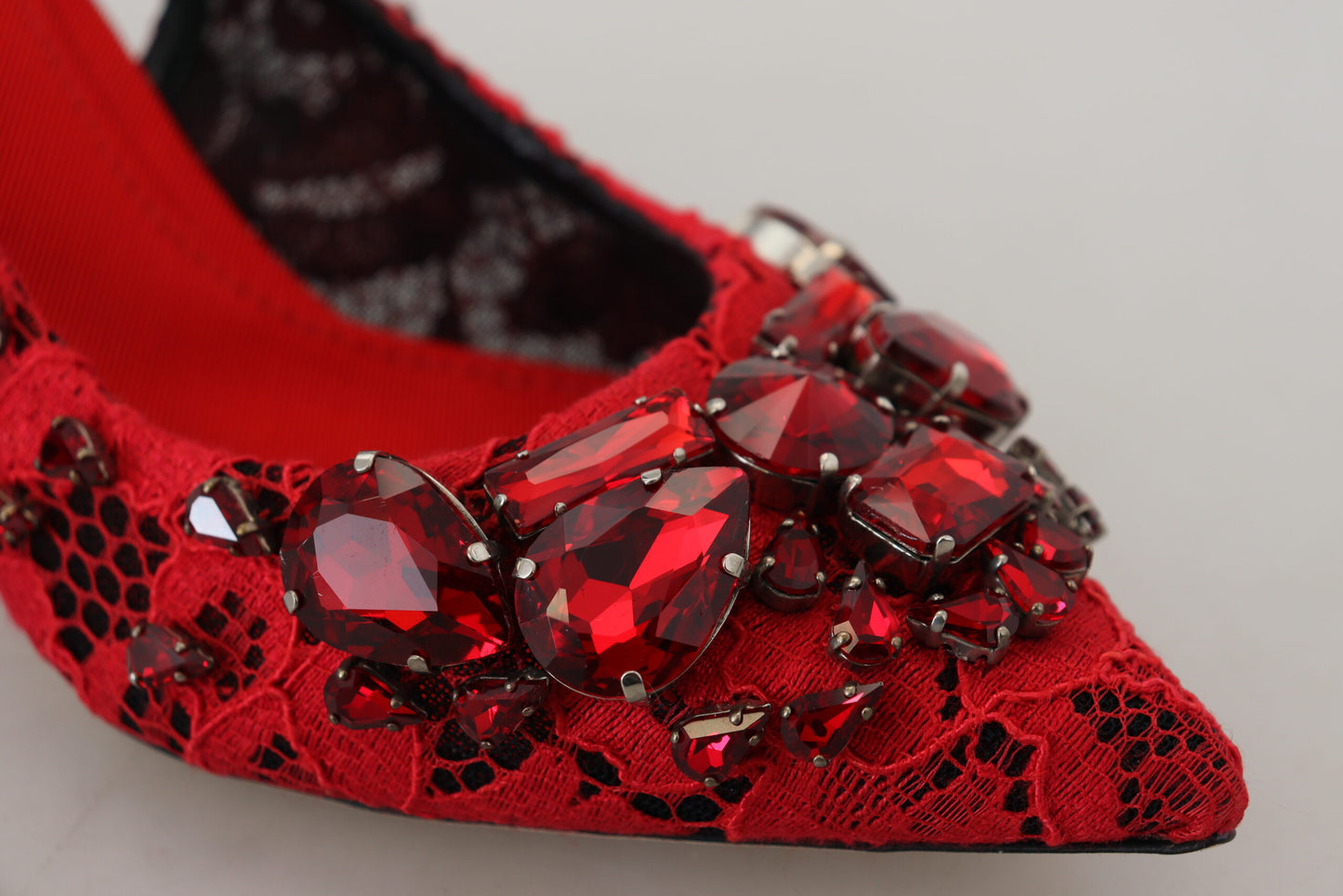 Ruby Red Crystal Slingback Heels