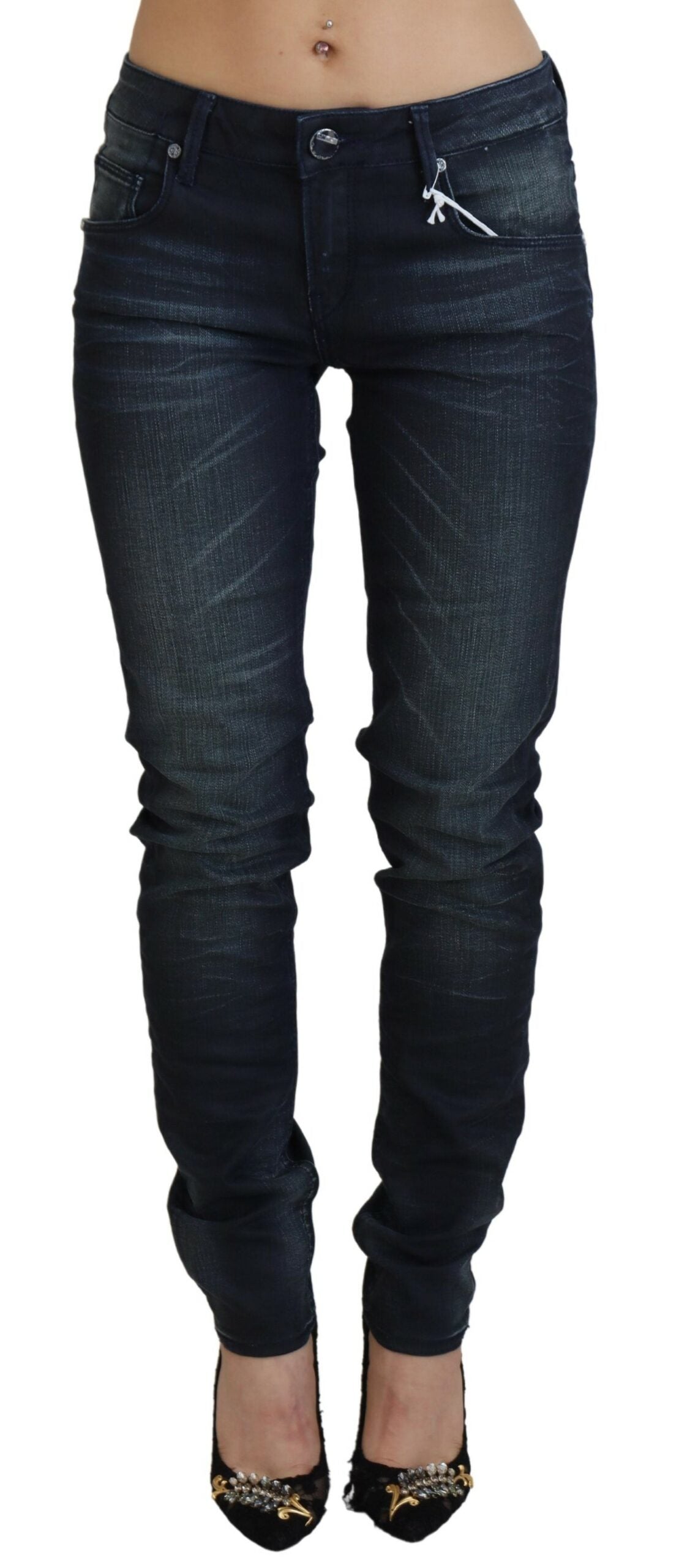 Chic Low Waist Slim Fit Denim Jeans