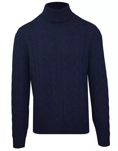 Elegant Wool-Cashmere Men's Turtleneck Sweater