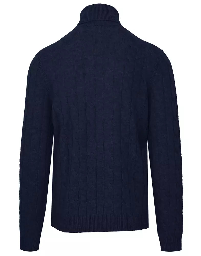 Elegant Wool-Cashmere Men's Turtleneck Sweater