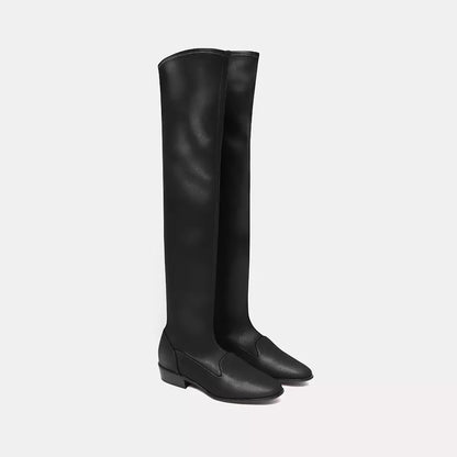 Chic Black Leather Grace Boots