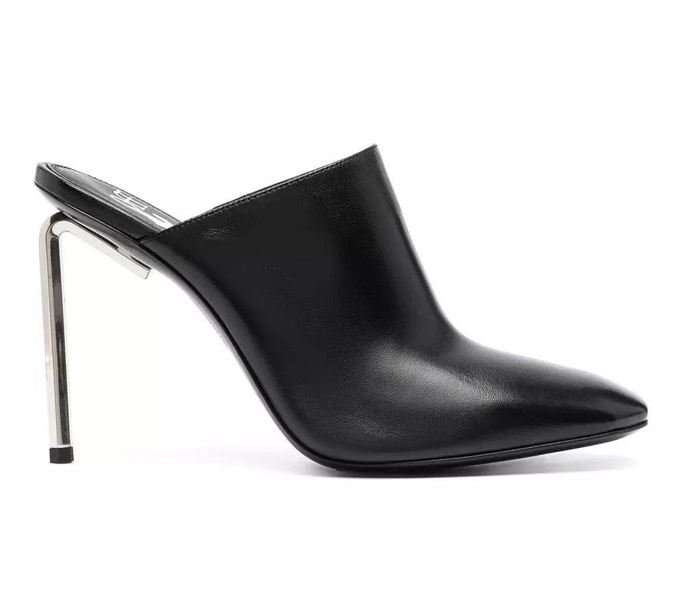 Chic Squared Toe Calfskin Sabot