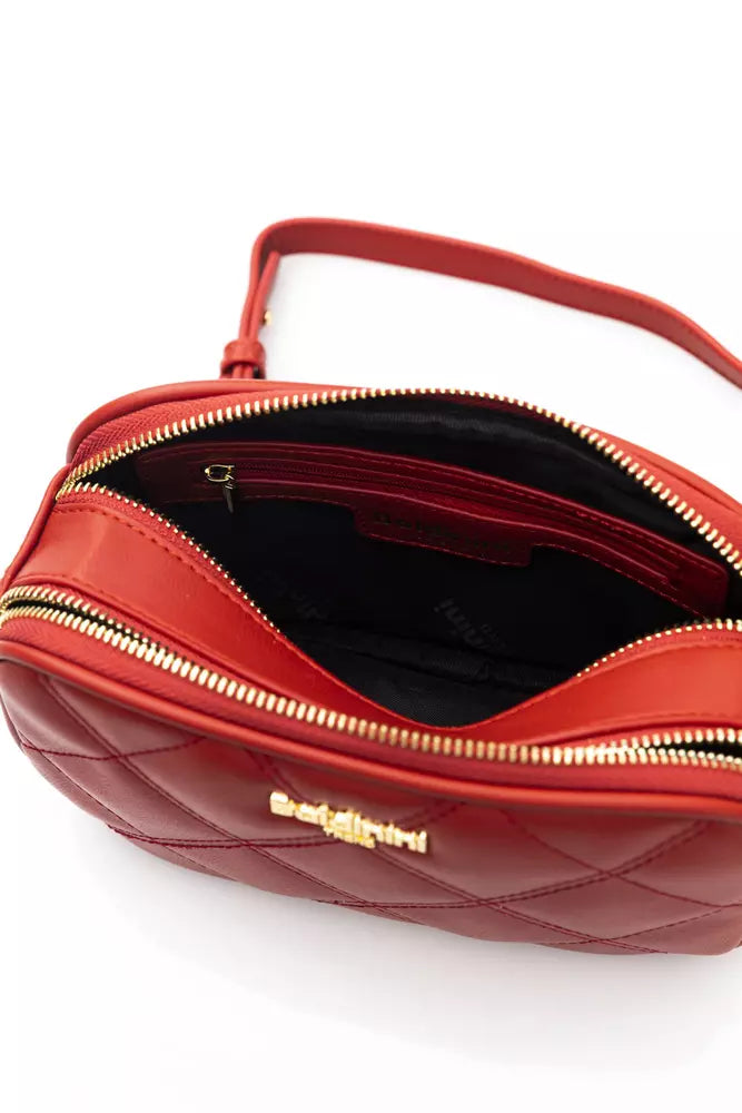 Red Polyethylene Women Shoulder Bag