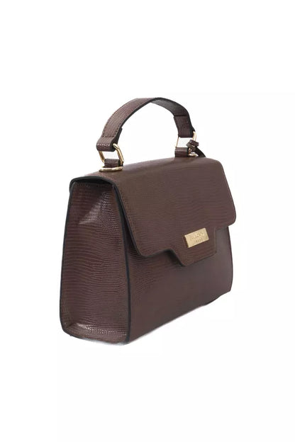 Brown Polyurethane Women Crossbody