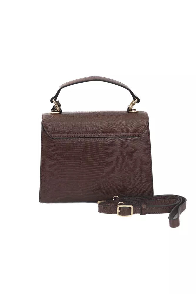 Brown Polyurethane Women Crossbody