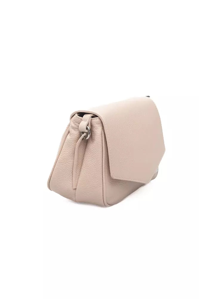 Pink Leather Women Shoulder Bag