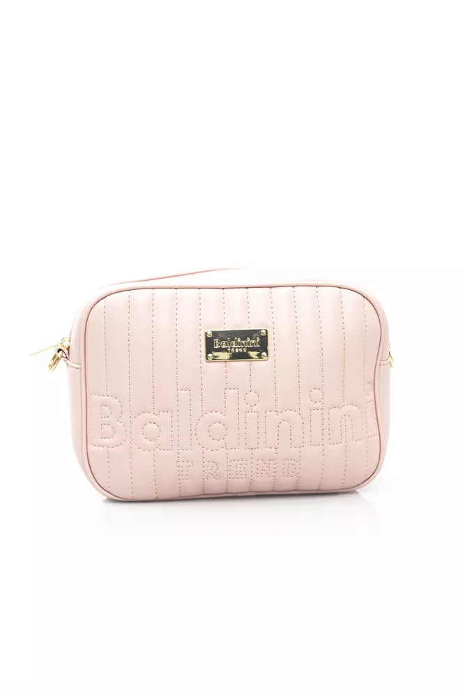 Pink Polyethylene Women Shoulder Bag