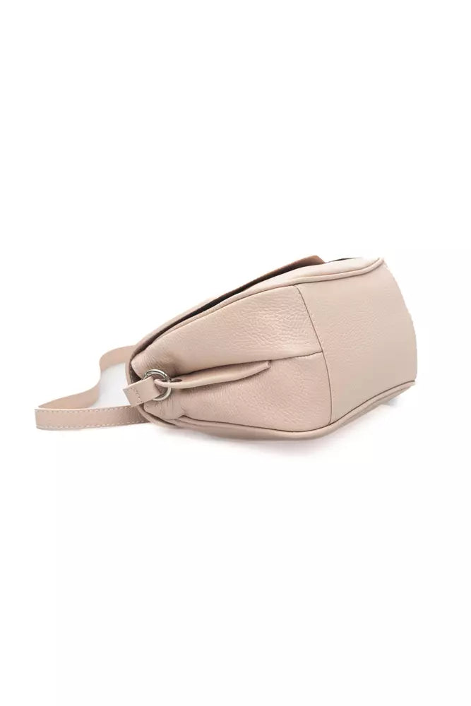 Pink Leather Women Shoulder Bag