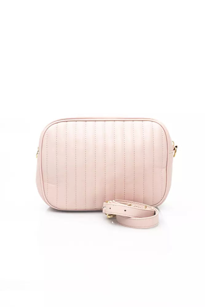 Pink Polyethylene Women Shoulder Bag