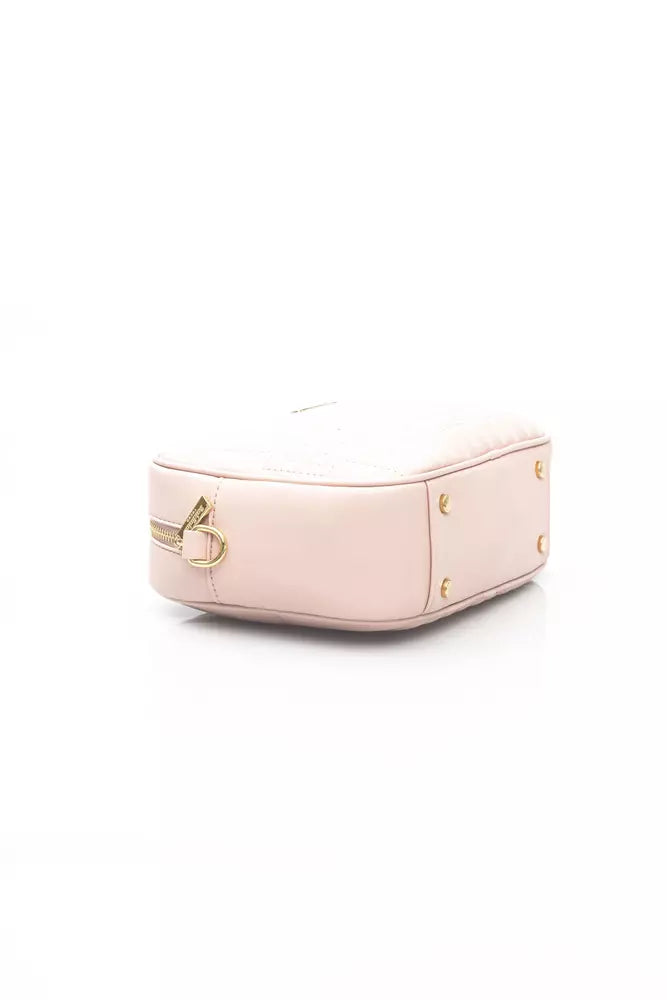 Pink Polyethylene Women Shoulder Bag