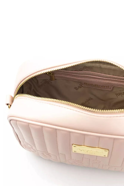 Pink Polyethylene Women Shoulder Bag