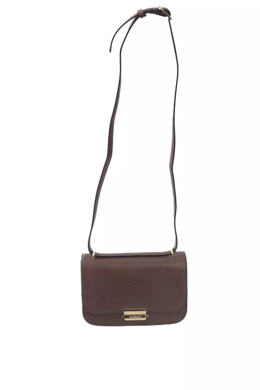 Brown Polyurethane Women Crossbody Bag