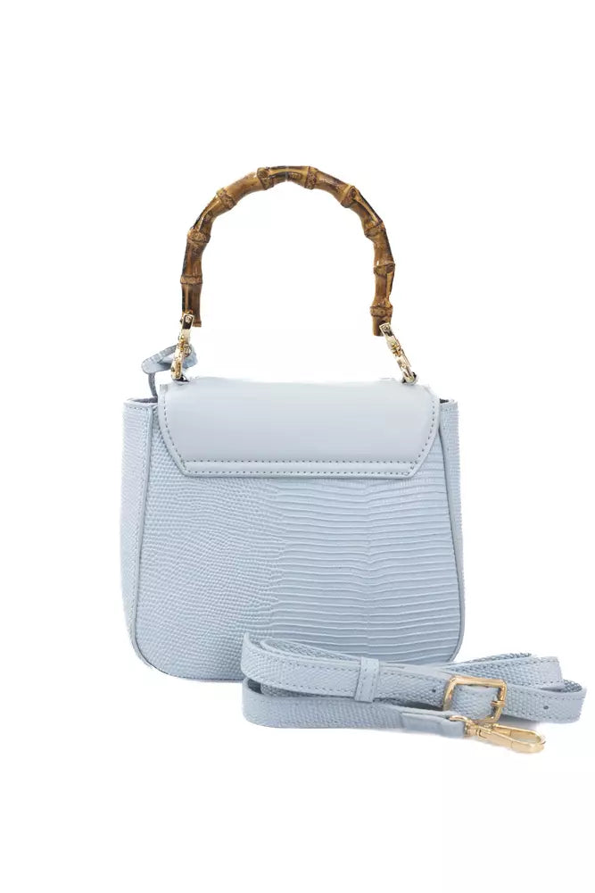 Light Blue Polyurethane Women Crossbody