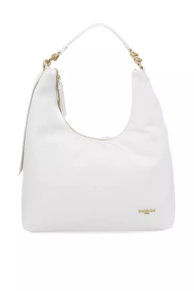 White Polyethylene Women Shoulder Bag