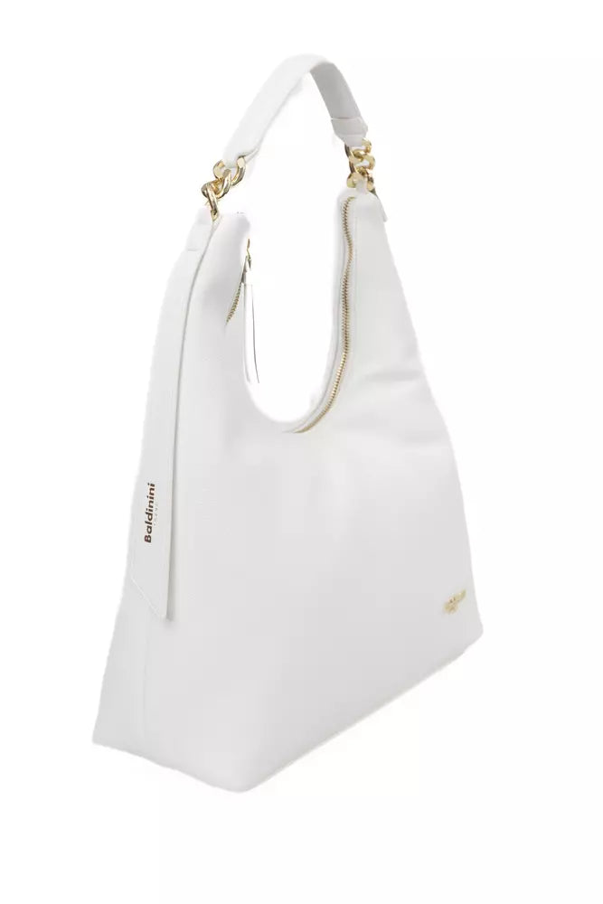 White Polyethylene Women Shoulder Bag