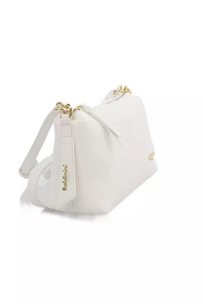 White Polyethylene Women Shoulder Bag