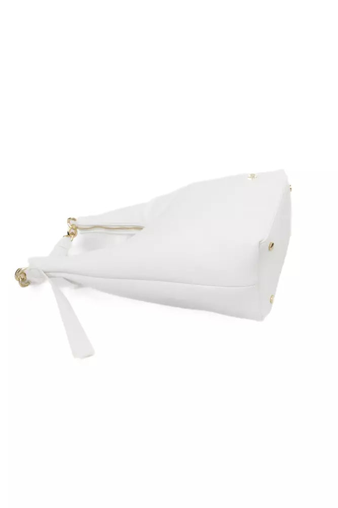 White Polyethylene Women Shoulder Bag