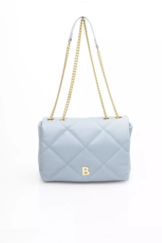 Light Blue Polyethylene Women Shoulder Bag