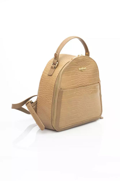 Beige Polyethylene Women Backpack