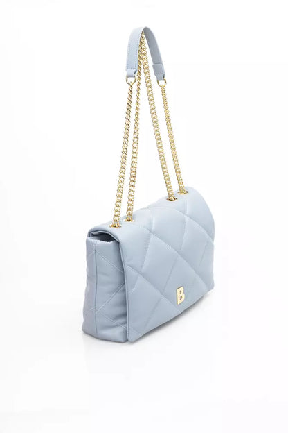 Light Blue Polyethylene Women Shoulder Bag