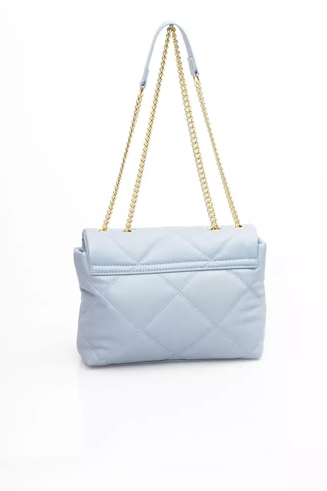 Light Blue Polyethylene Women Shoulder Bag