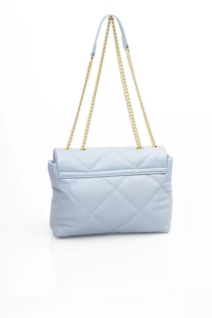 Light Blue Polyethylene Women Shoulder Bag