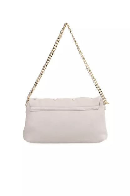 Beige Polyethylene Women Shoulder Bag